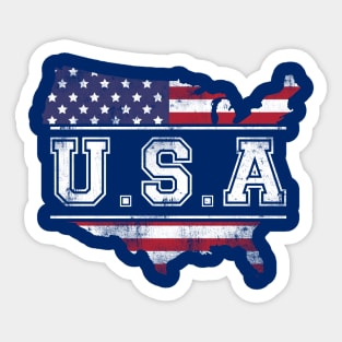 Flag USA independence day Sticker